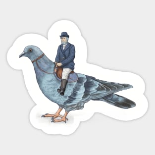 Pigeon rider Sticker